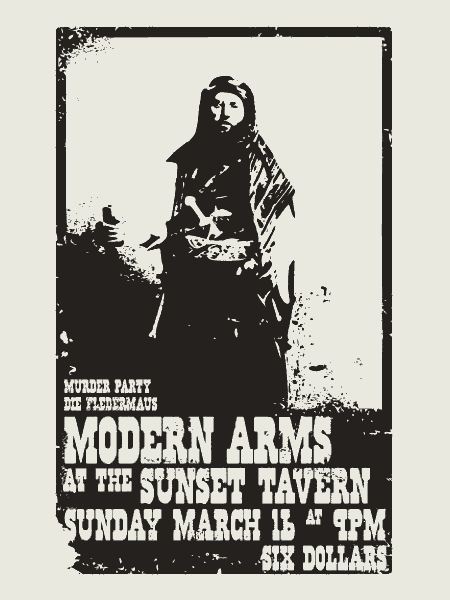 Sunday, March 16th, 2008 at the Sunset Tavern: Murder Party, Modern Arms, Die Fledermaus